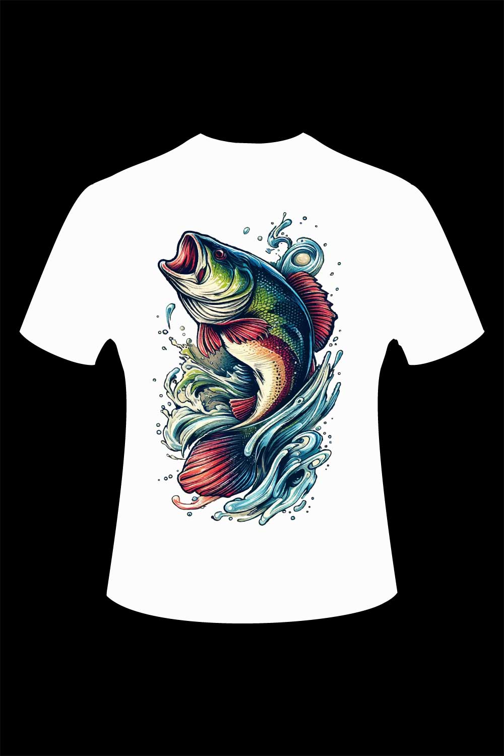 Colorful vintage t-shirt graphic design and t-shirt illustration with high quality pinterest preview image.