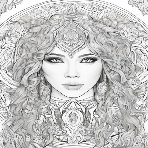 Mandala Art: Coloring book bundle of 25 coloring pages including 4 Colored pages cover image.
