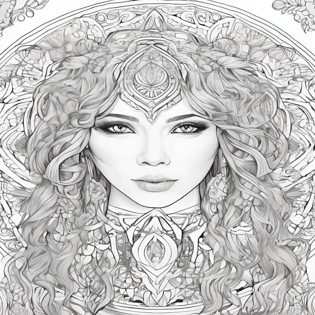Mandala Art: Coloring book bundle of 25 coloring pages including 4 Colored pages cover image.