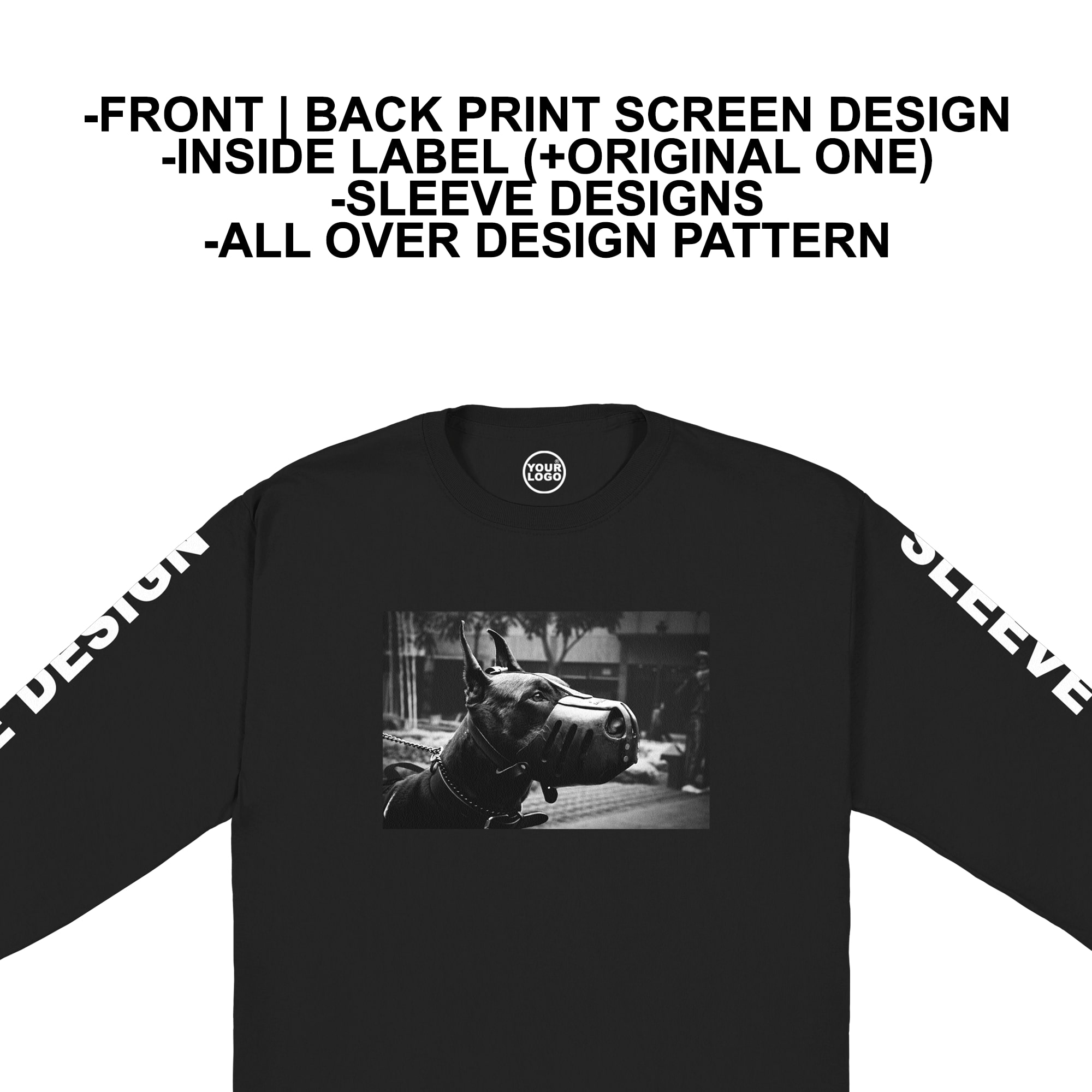 Gildan 2400&5400 Long Sleeve Mockup preview image.