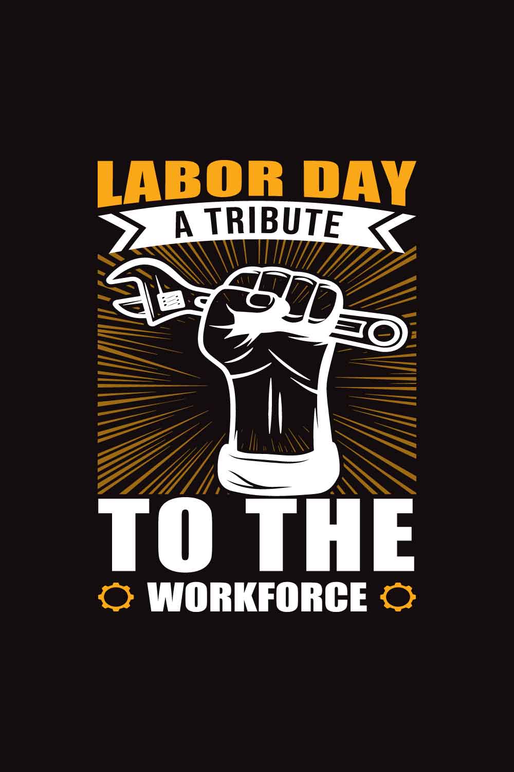 labor day Vintage & Vector T-Shirt Design pinterest preview image.