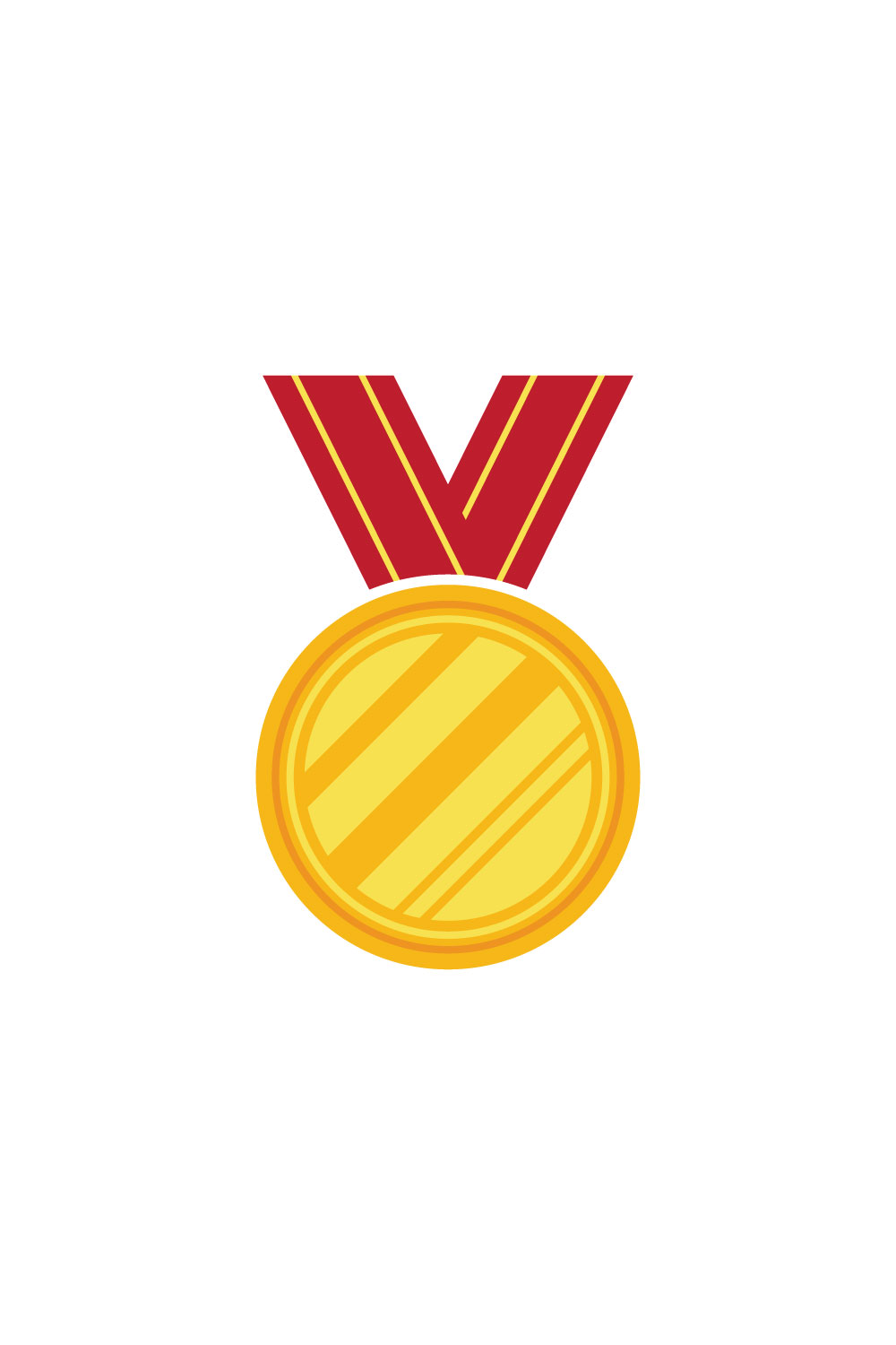 Ribbon Medal icon logo design Award logo, Vector design template pinterest preview image.