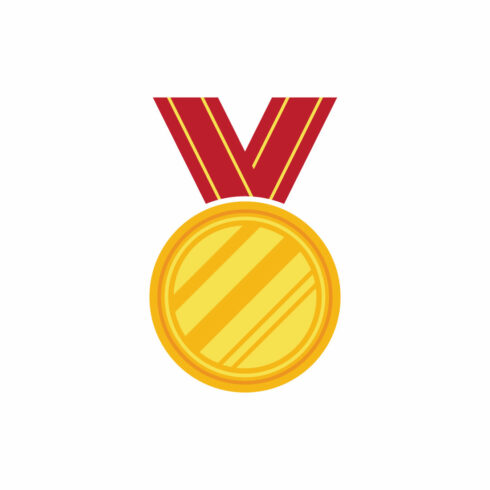 Ribbon Medal icon logo design Award logo, Vector design template cover image.