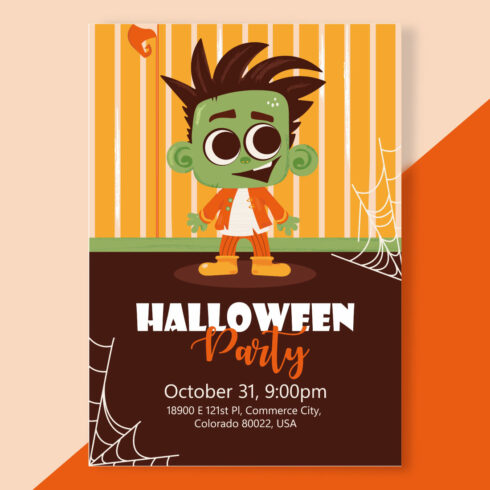 Halloween invitations with zombies cover image.