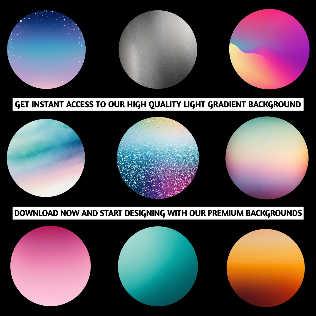 Bundle of 26 Gradient background images, light background color, backgrounds, high resolution preview image.