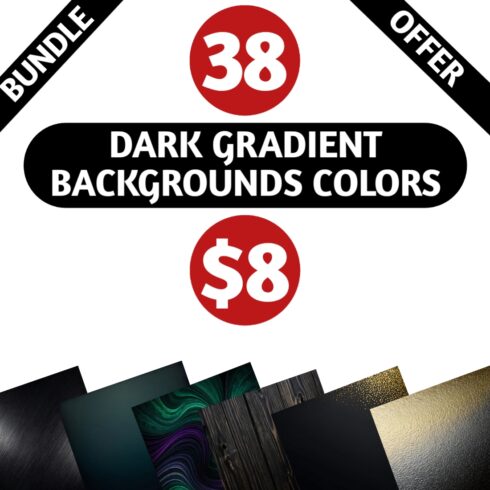 Dark gradient background color, background images, high resolution cover image.