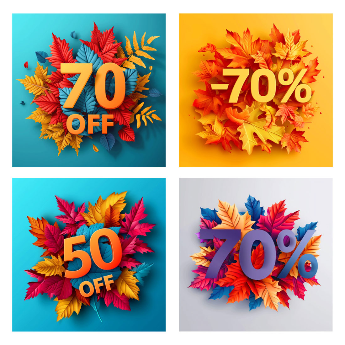 Fall background for sale in 3d preview image.