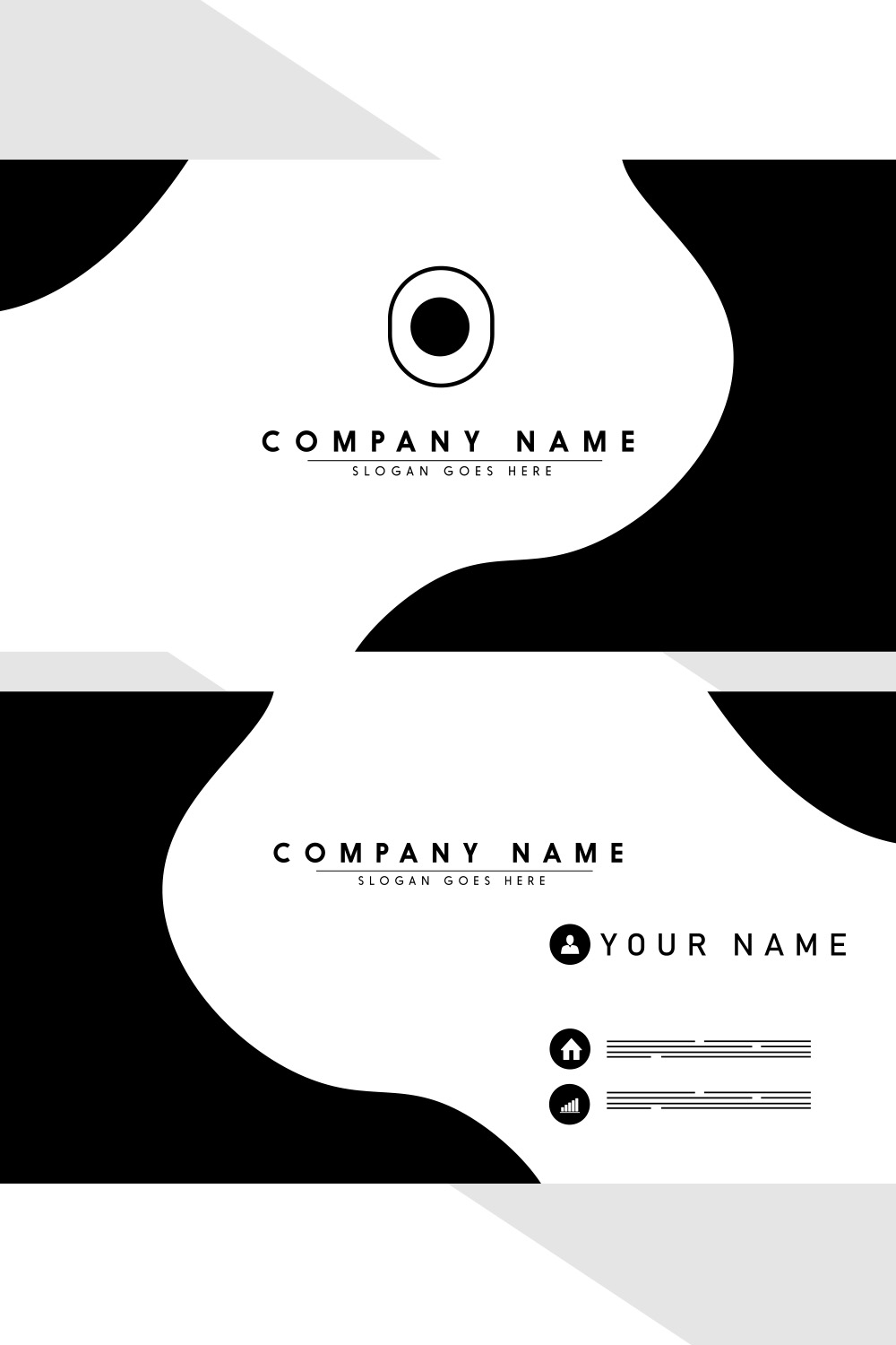 Modern Unique Business Card Design pinterest preview image.