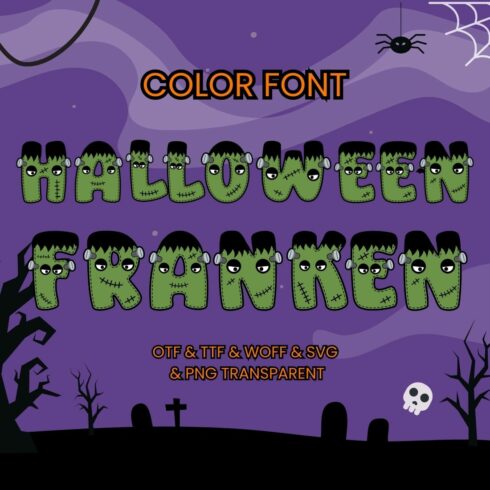 Halloween Franken Font cover image.