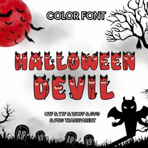 Halloween Devil Font cover image.