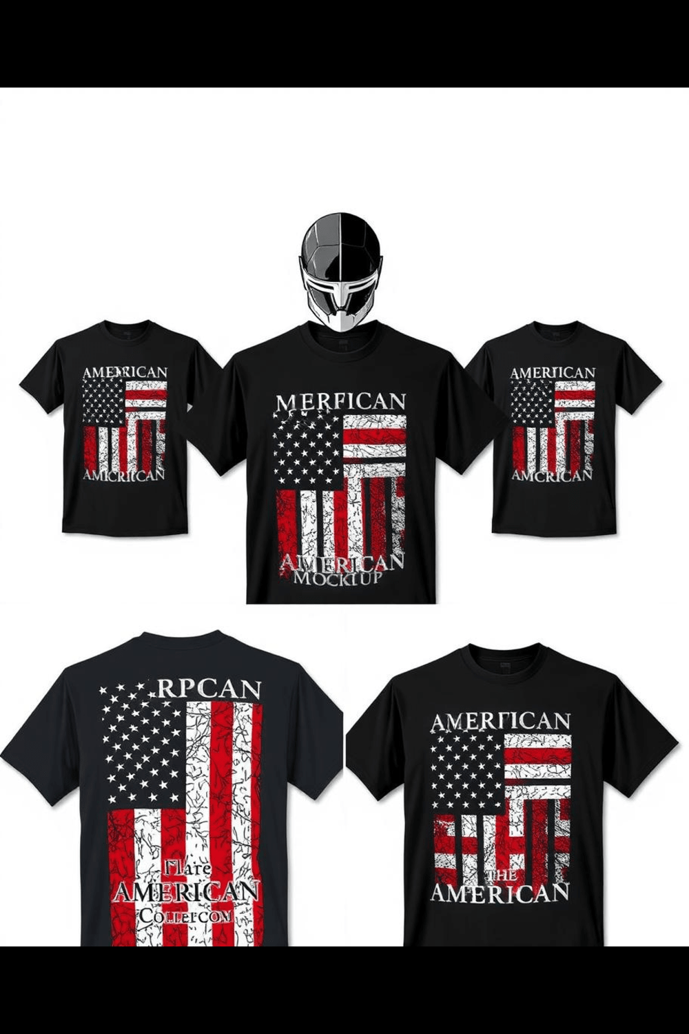 American T Shirt Mockups pinterest preview image.