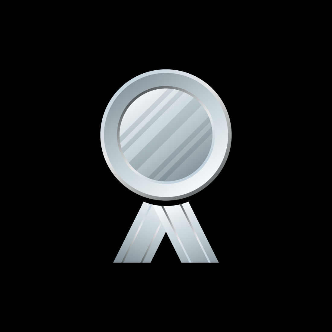 Ribbon Medal icon logo design Award logo, Vector design template preview image.