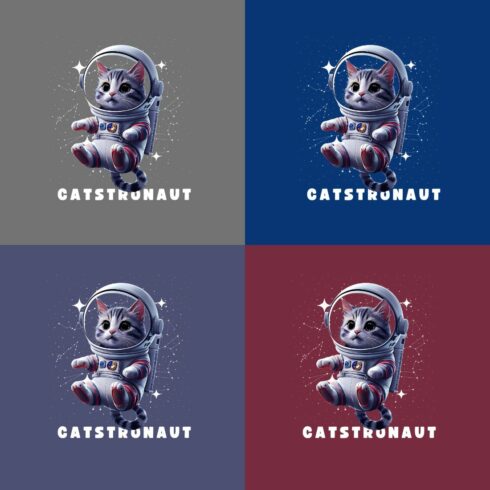 Catstronaut T-shirt graphic cover image.