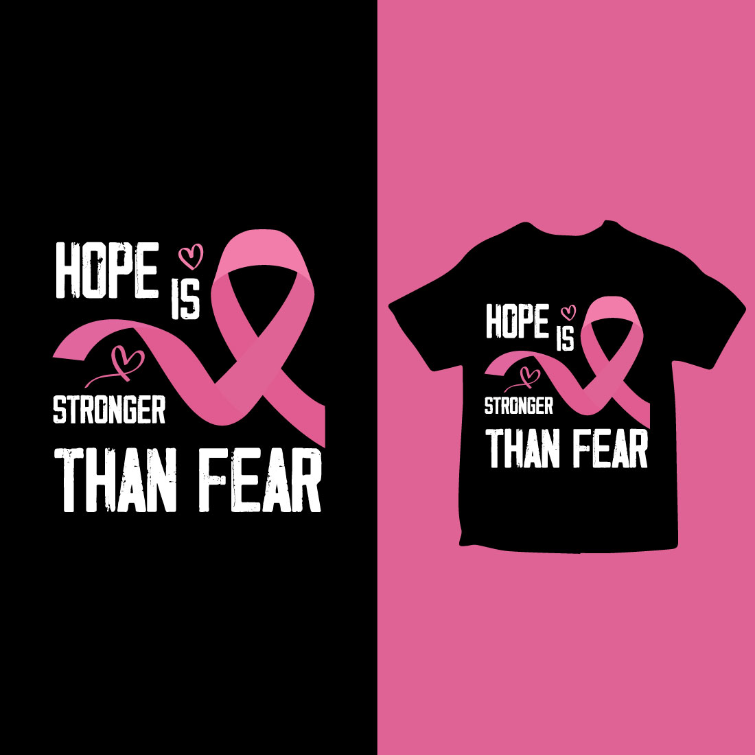 cancer awareness t-shirt design preview image.