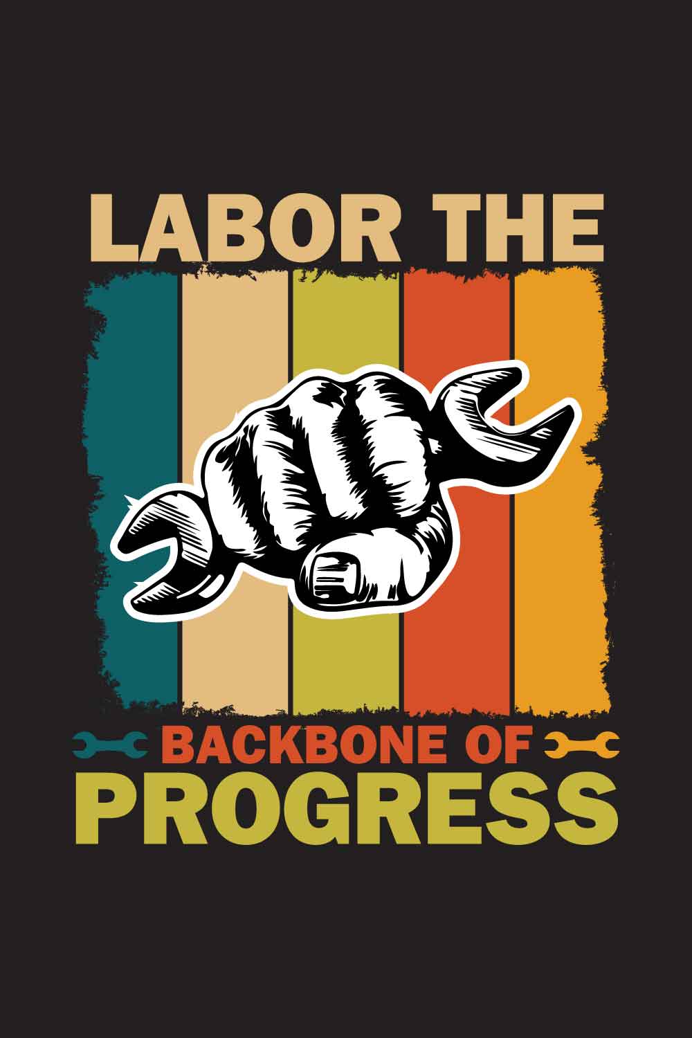 labor day Vintage & Vector T-Shirt Design pinterest preview image.