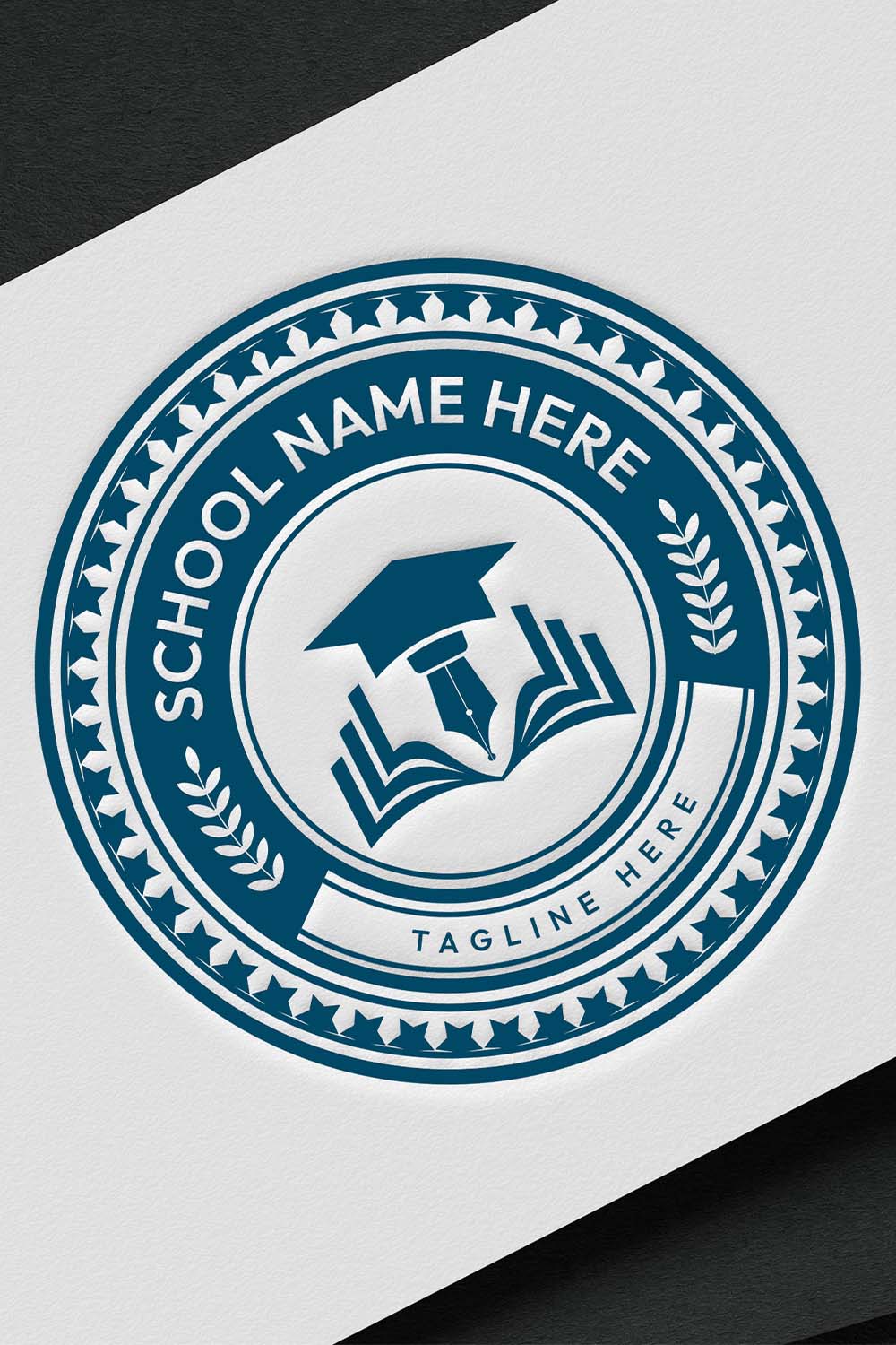 School Logo Design - 100% Editable in Illustrator | Professional, Customizable, and Ready for Use pinterest preview image.