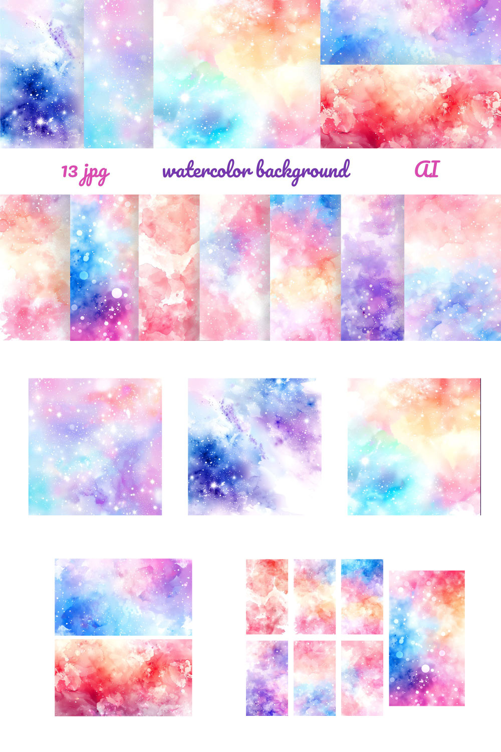 Watercolor Abstract Background pinterest preview image.