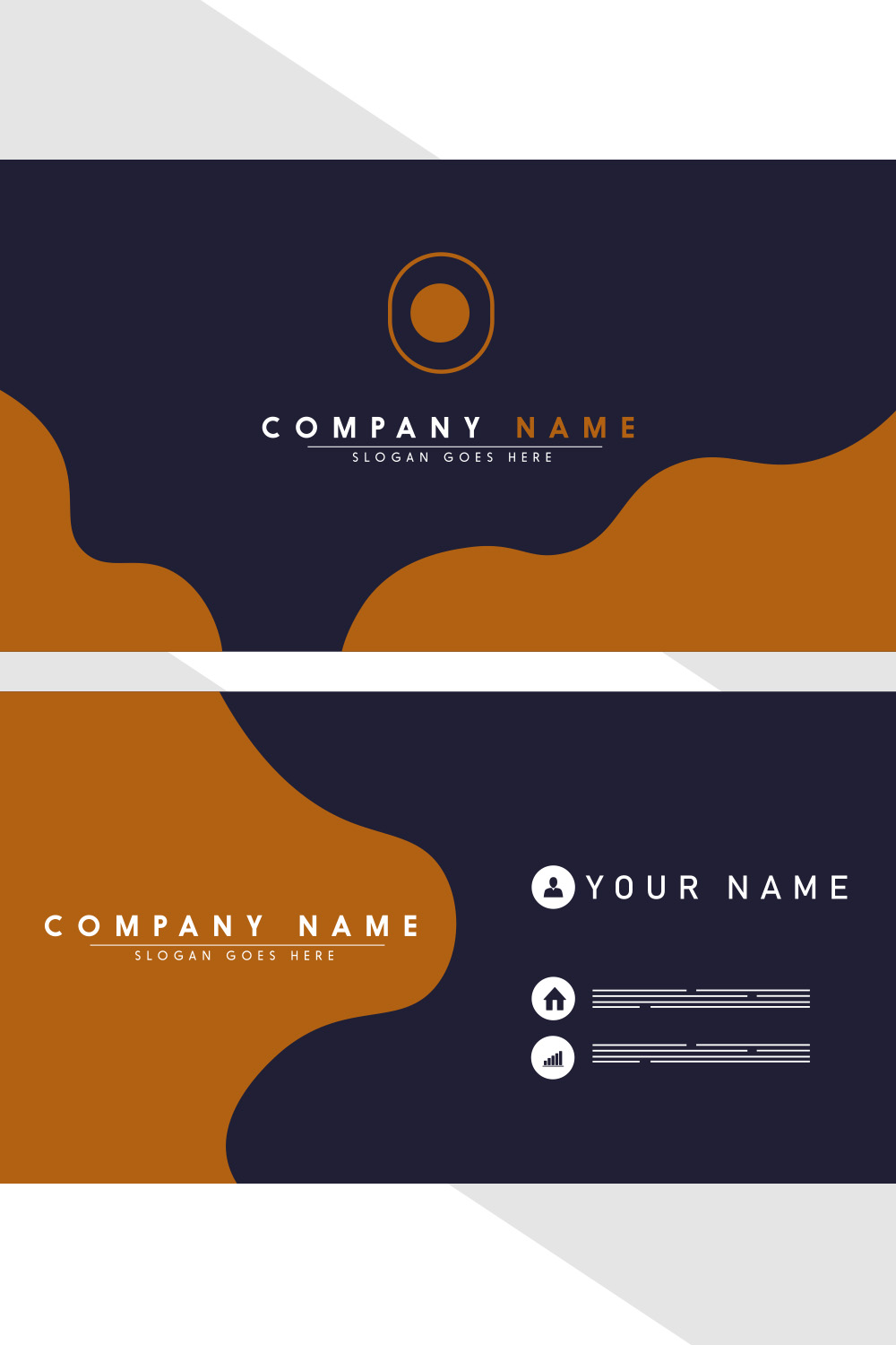 Modern Unique Business Card Design pinterest preview image.