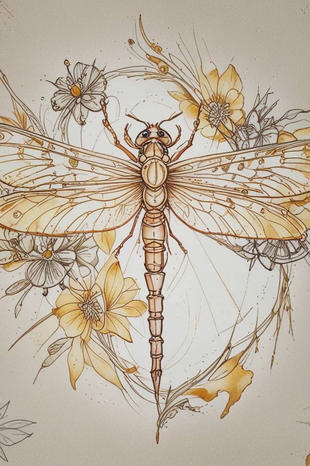 Tattoo Set #10 SCETCHES – Insects 53 sketches pinterest preview image.