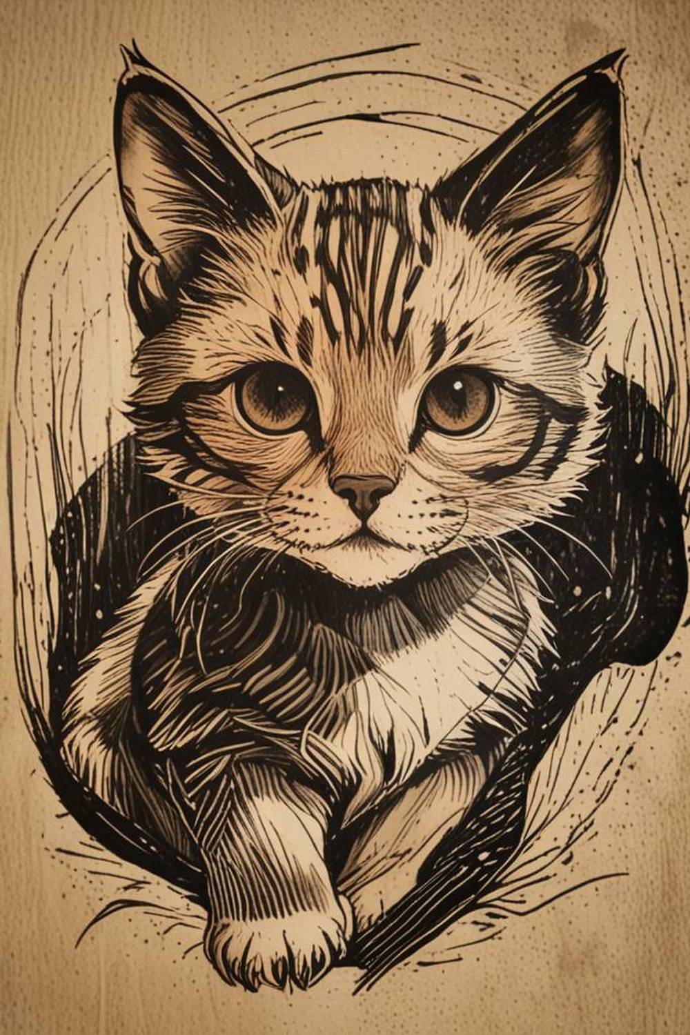 Tattoo Set #8 SCETCHES – Cats 42 sketches pinterest preview image.