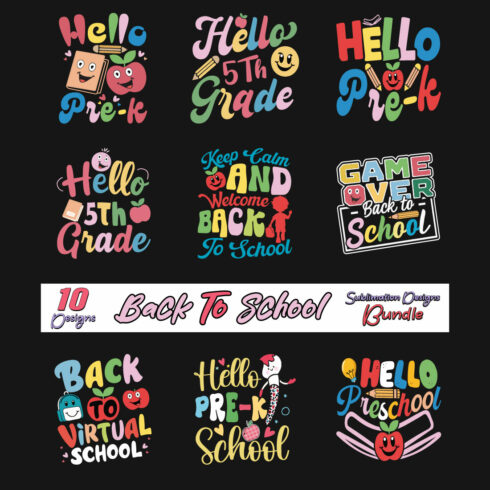 Back to School Sublimation Bundle 8 cover image.