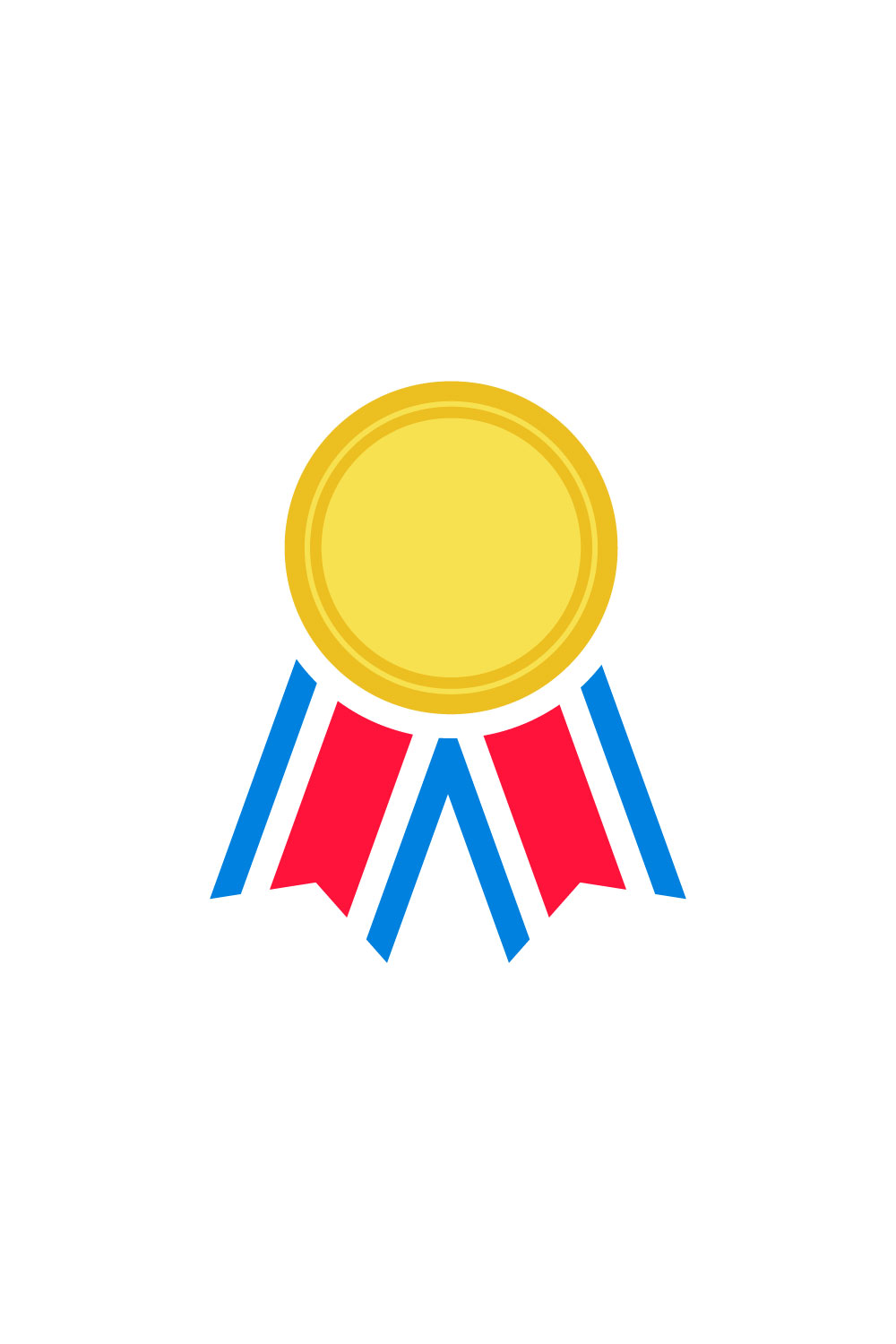 Ribbon Medal icon logo design Award logo, Vector design template pinterest preview image.