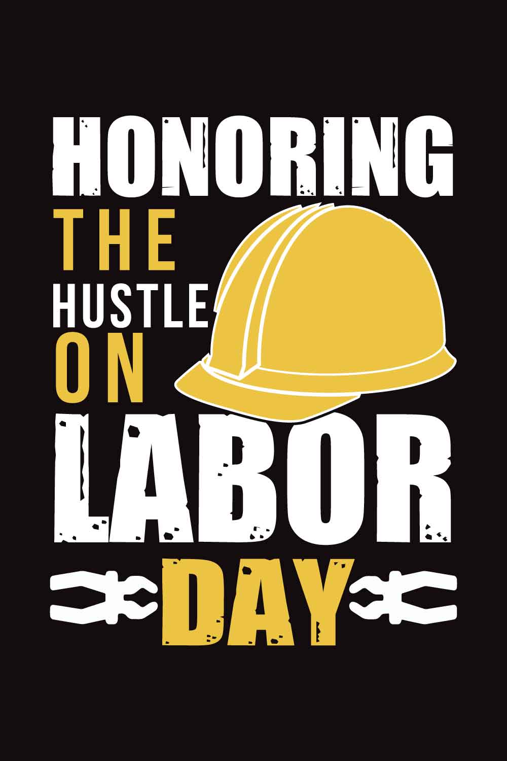 labor day Vintage & Vector T-Shirt Design pinterest preview image.