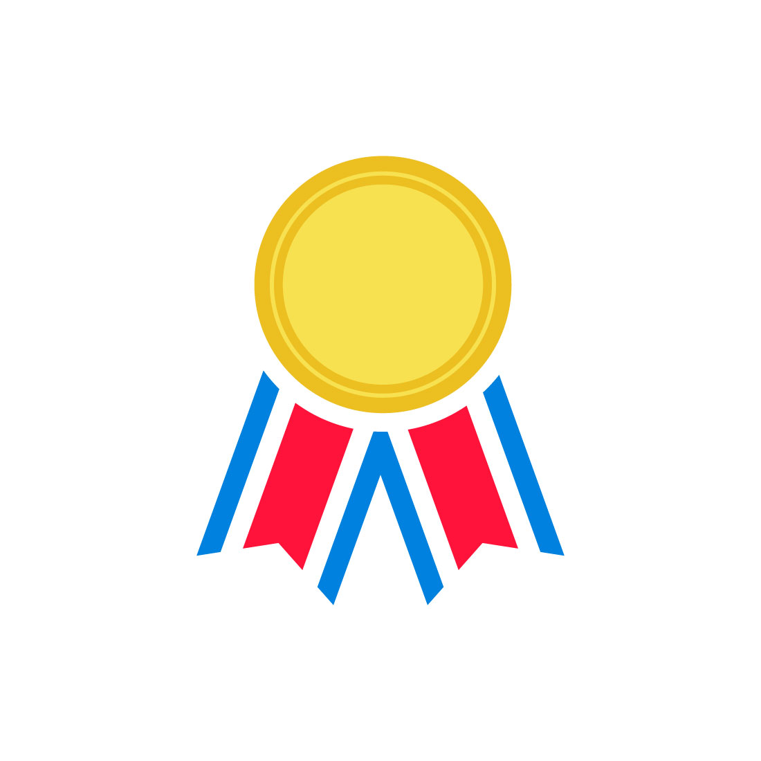 Ribbon Medal icon logo design Award logo, Vector design template preview image.