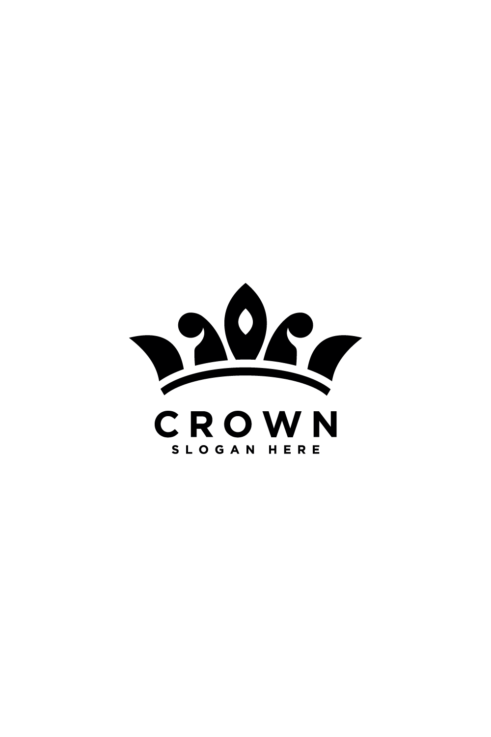 crown logo design pinterest preview image.