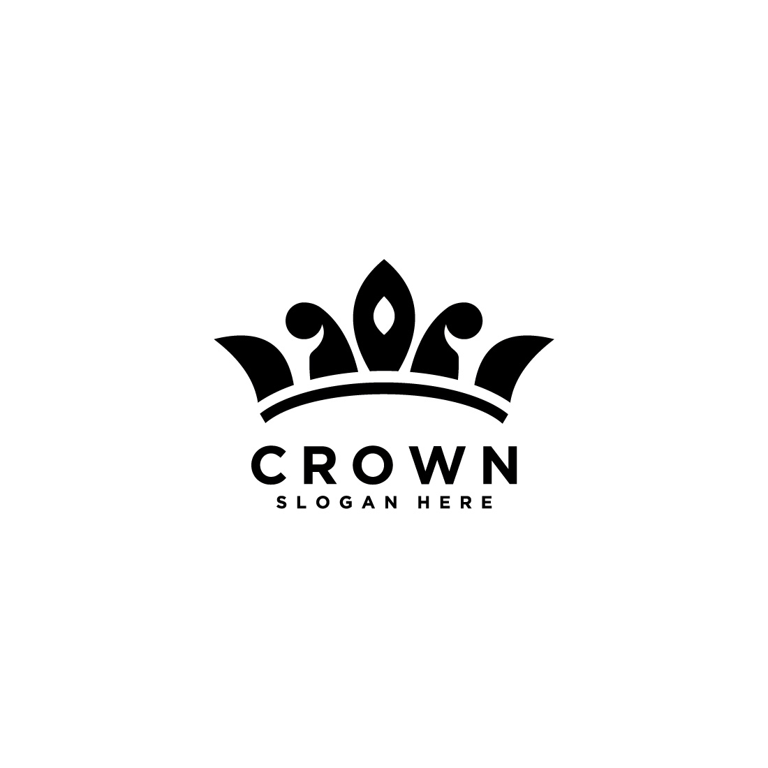 crown logo design preview image.