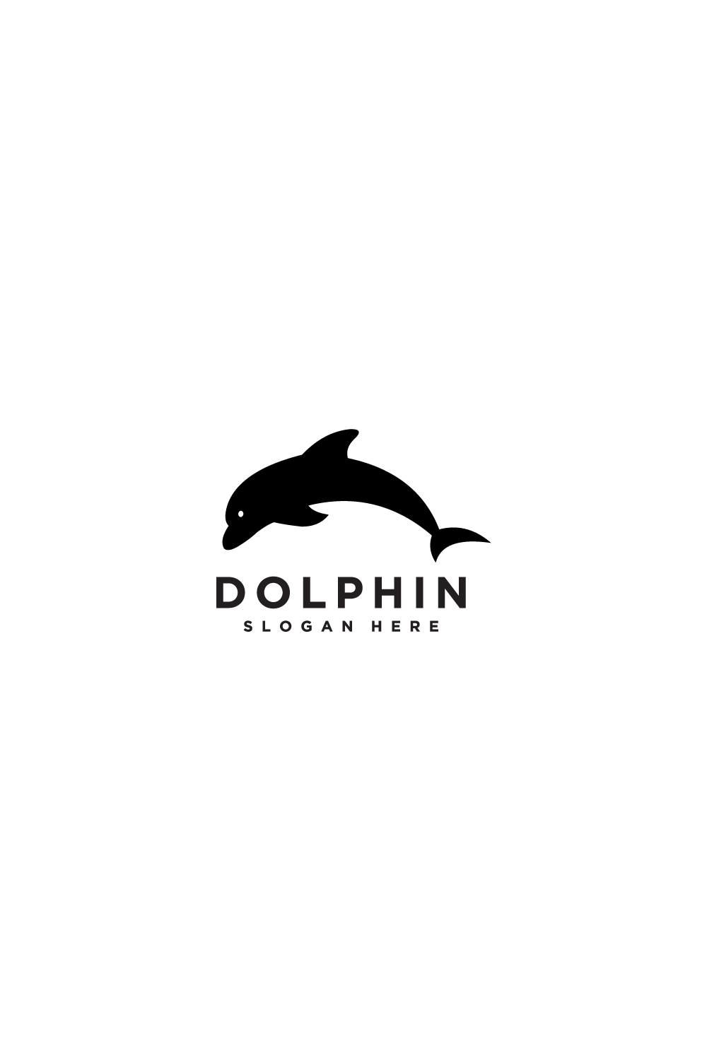 dolphin logo pinterest preview image.