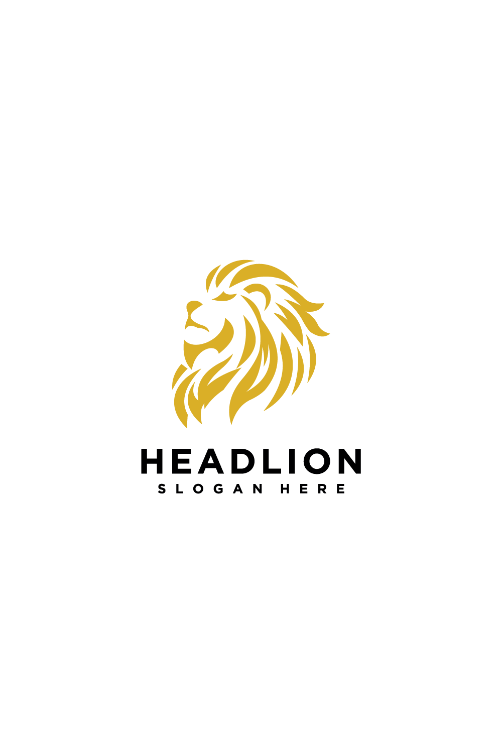 lion head logo pinterest preview image.