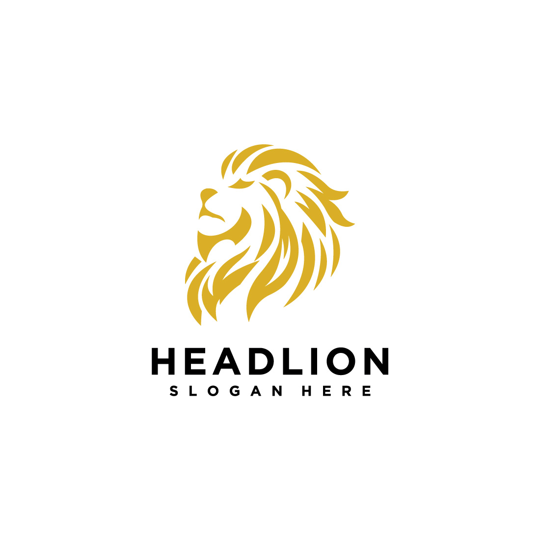 lion head logo preview image.