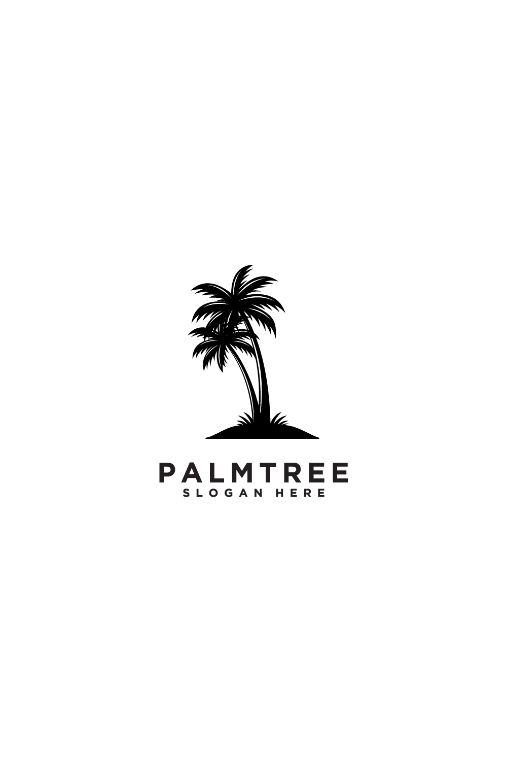 palm tree logo vector design template pinterest preview image.