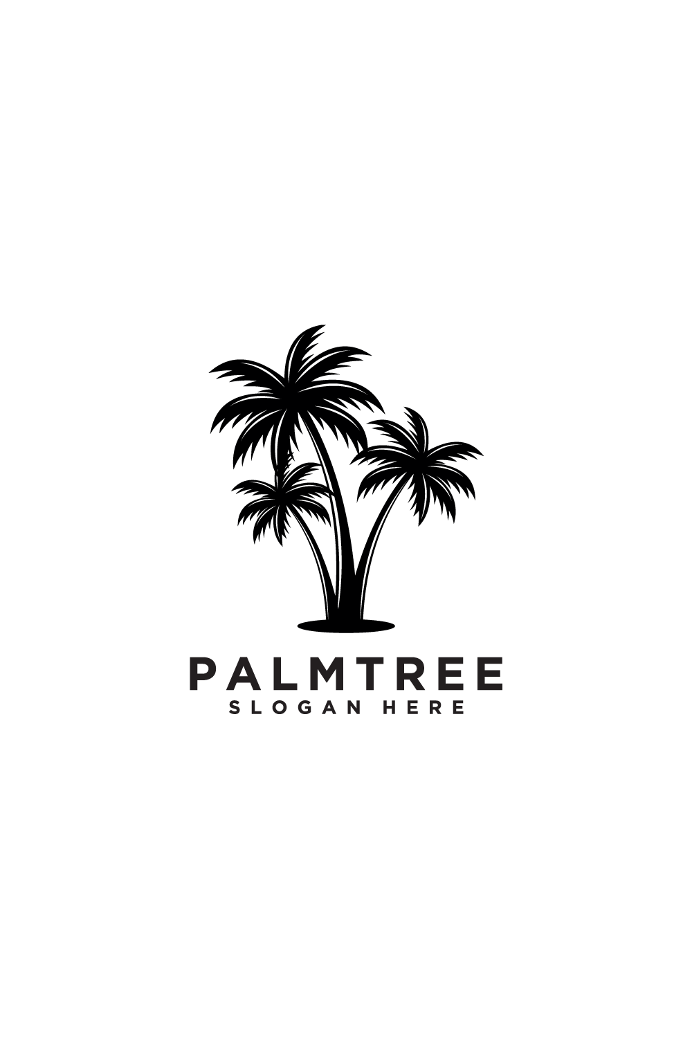 palm tree logo vector design template pinterest preview image.