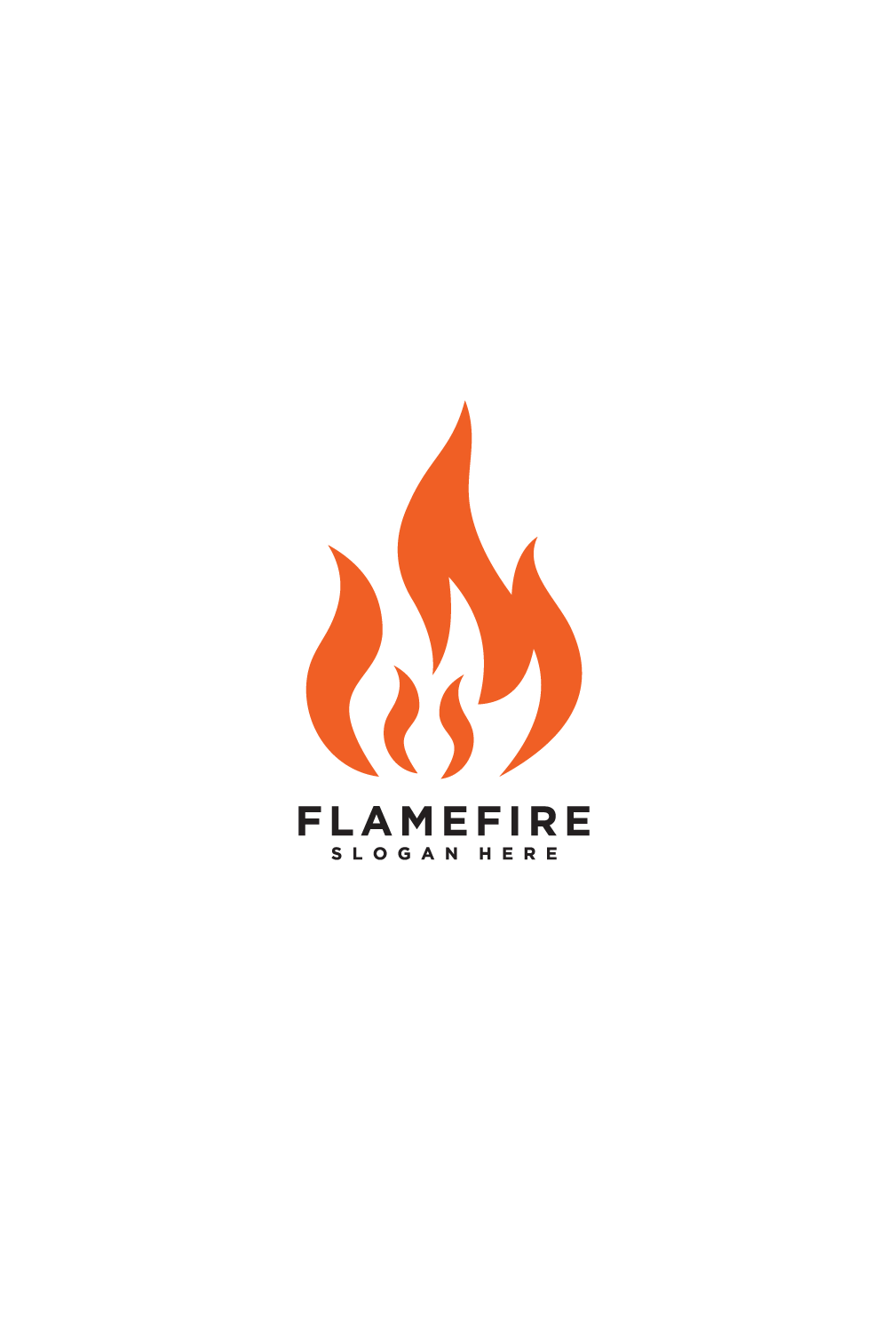 Fire Flame Logo design vector pinterest preview image.