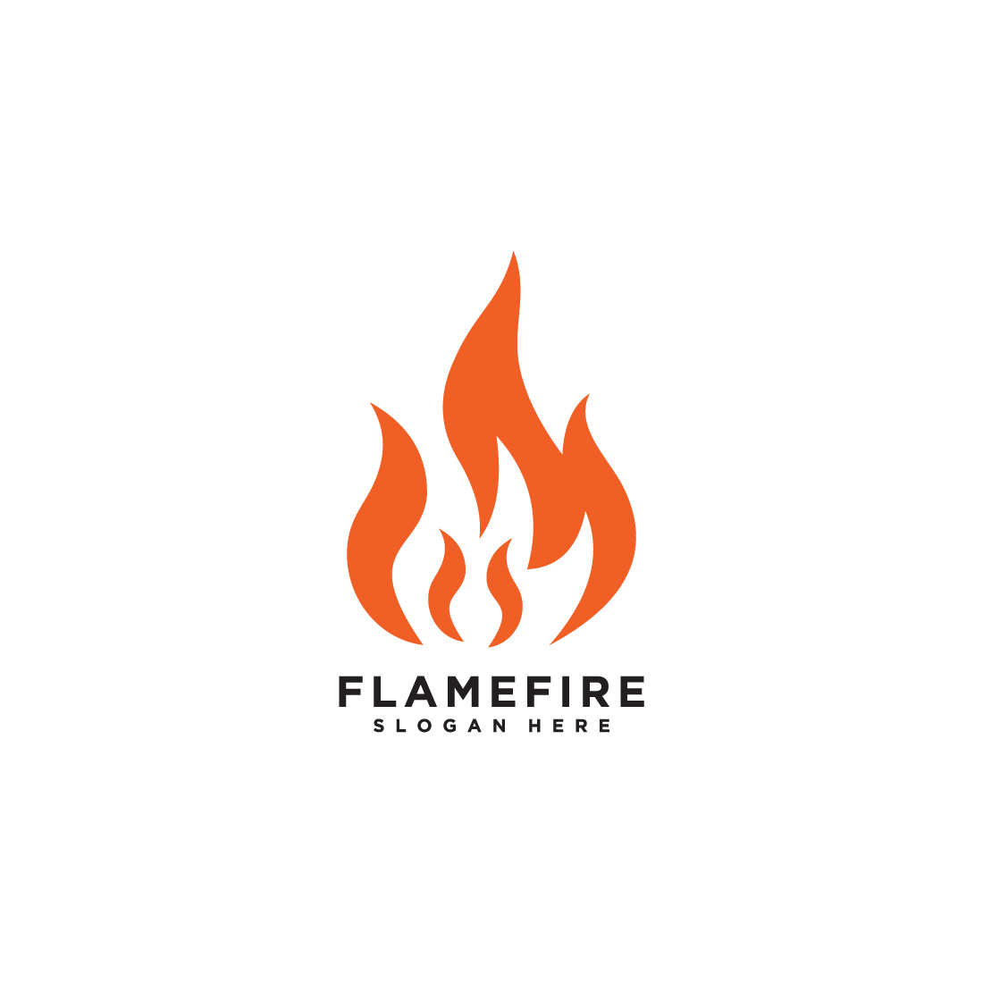 Fire Flame Logo design vector preview image.