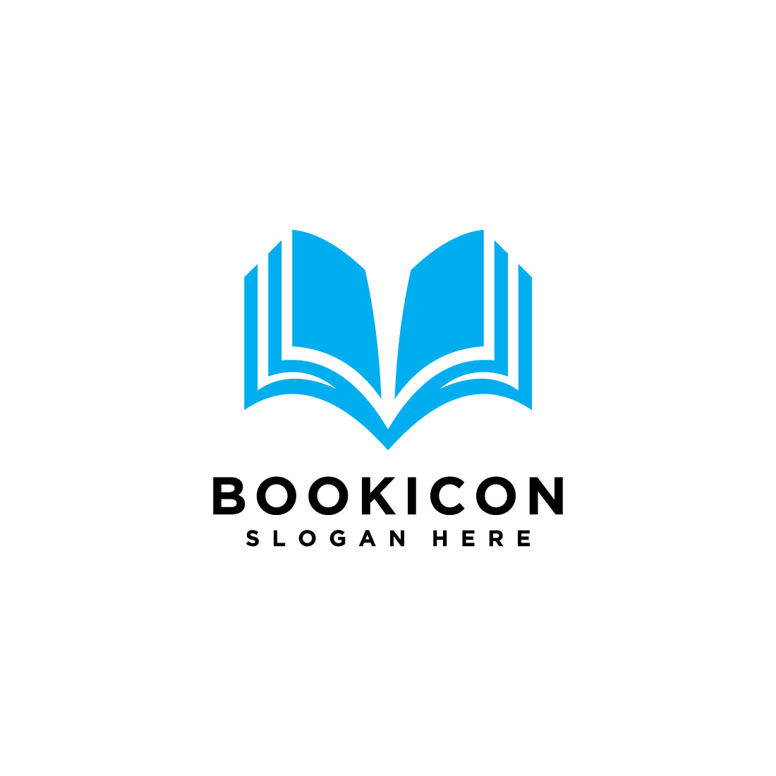 open book logo vector design template preview image.