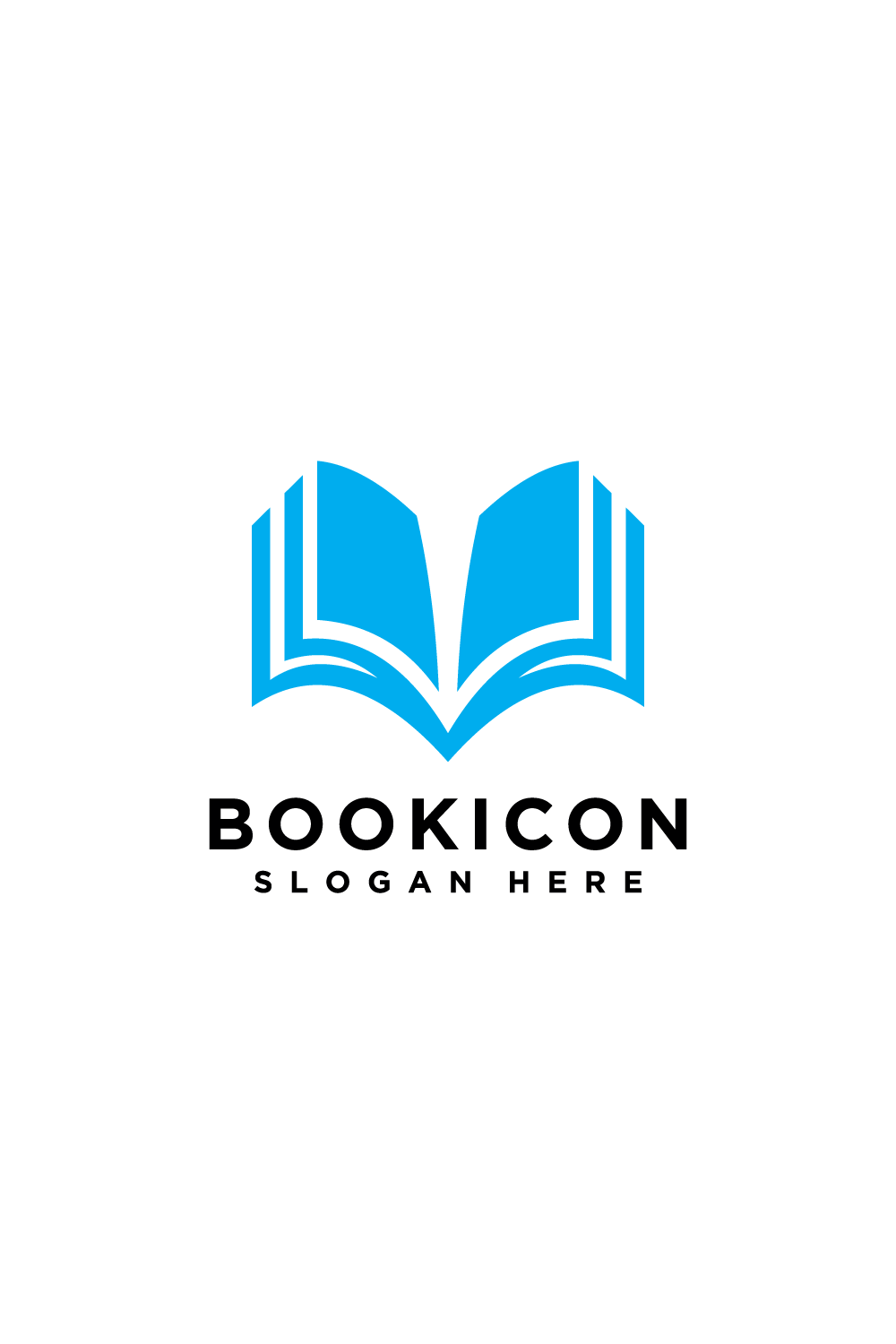 open book logo vector design template pinterest preview image.