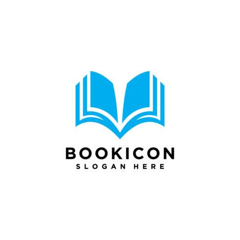 open book logo vector design template cover image.