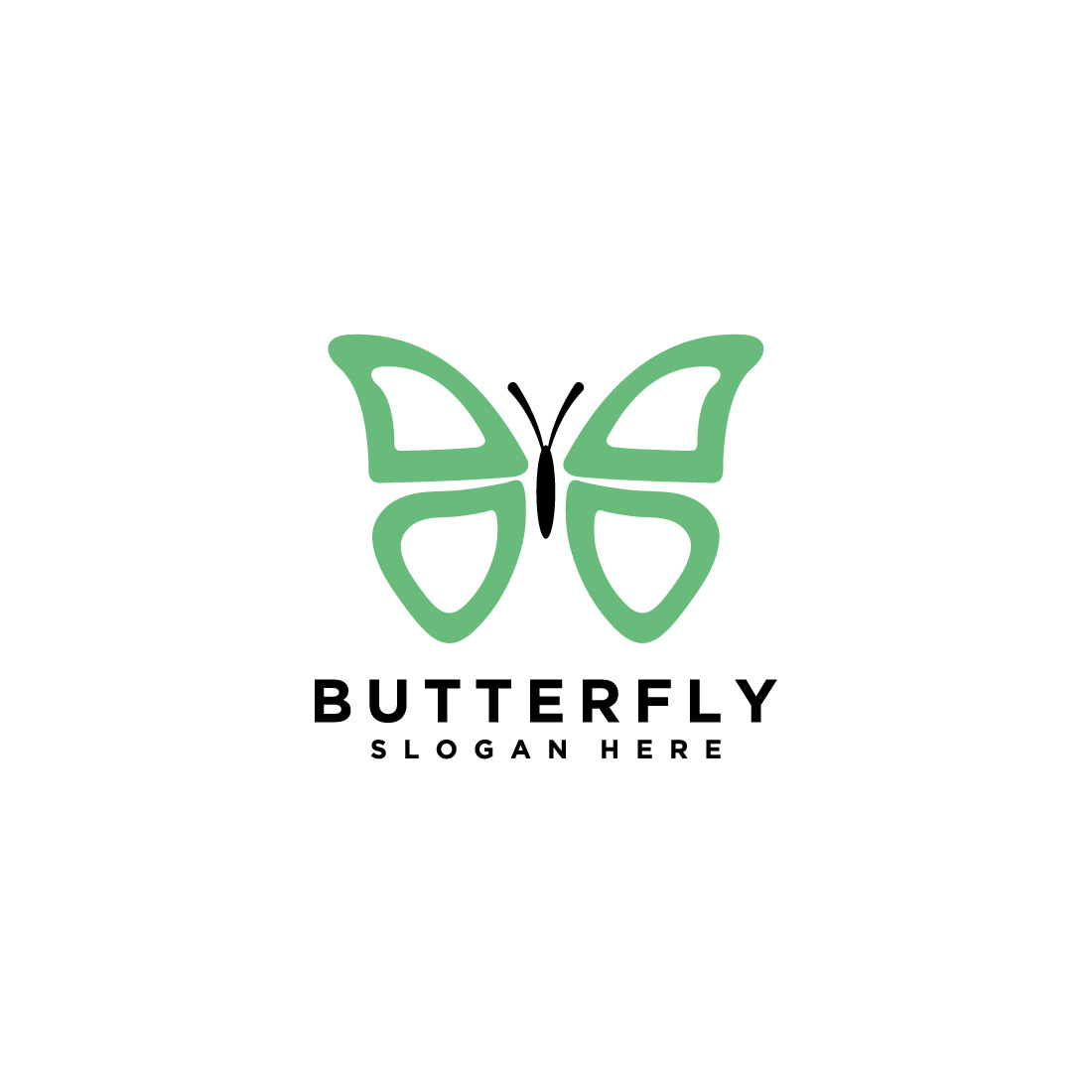 butterfly animal design vector preview image.