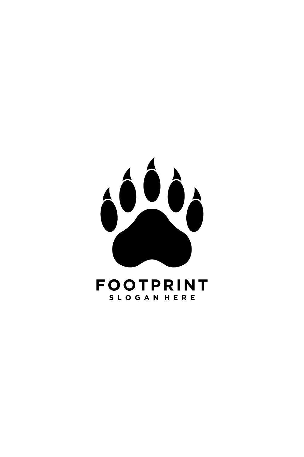 bear footprint silhouette design vector pinterest preview image.