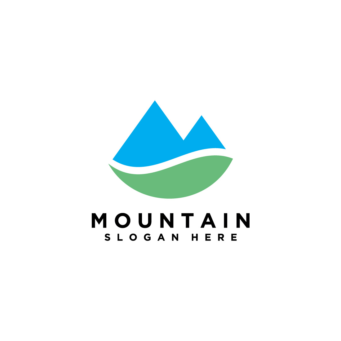 mountain design vector template preview image.