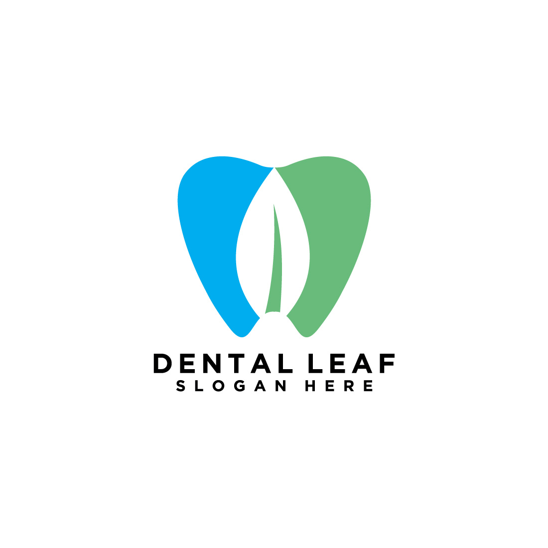 dental leaf nature design vector preview image.