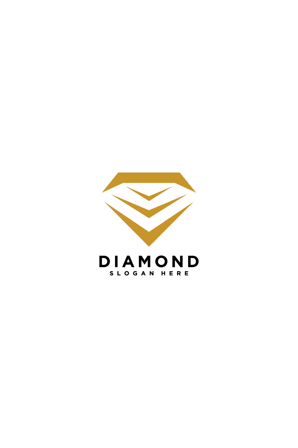 DIAMOND logo design pinterest preview image.