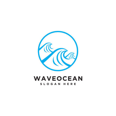 ocean wave logo vector design template cover image.