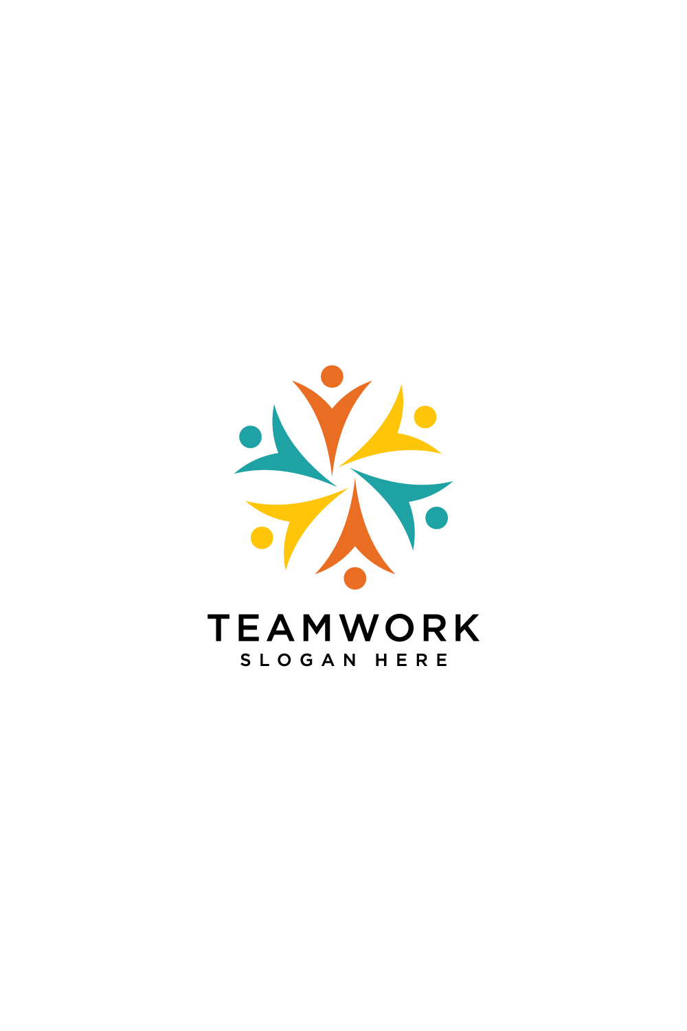 teamwork people community logo design pinterest preview image.