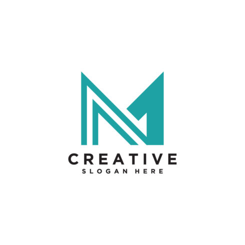 initial letter M logo vector design cover image.