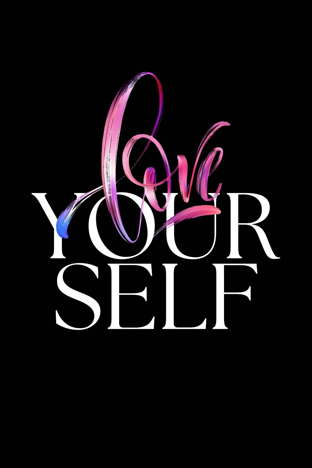 Love Your Self Design SVG, PNG pinterest preview image.