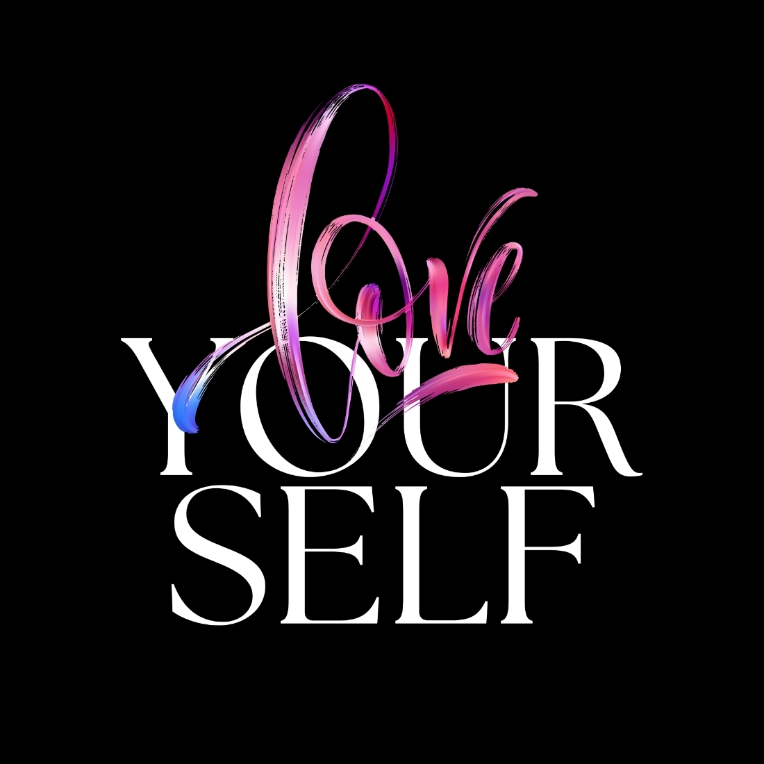 Love Your Self Design SVG, PNG cover image.